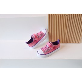 Girls Trendy Breathable Canvas Skate Shoes With Assorted Colors, Outdoor Low Top Anti-slip Flat Walking Sneakers
