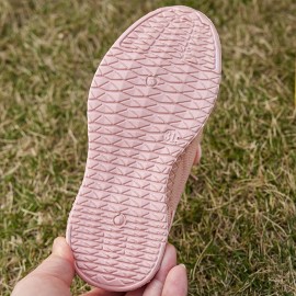 Daclay Girls Casual Comfortable Solid Color Woven Shoes, Breathable Lightweight Sport Shoes For Running Hiking Basketball