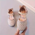 Girl's Trendy Low Heel Backless Dance Shoes With Bowknot, Comfy Non Slip Casual Formal Shoes For Kids Outdoor Activities