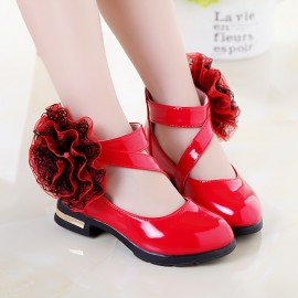 Girl's Trendy Solid Low Heel Dance Shoes, Comfy Non Slip Casual Shoes For Outdoor Activities