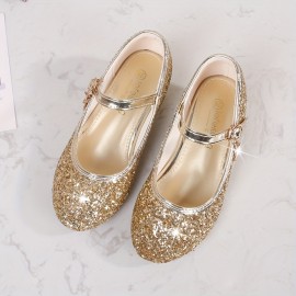 Trendy Elegant Sequin High Heel Shoes For Girls, Lightweight Non Slip Soft Bottom Dress Shoes For Performance Party, Spring 885A