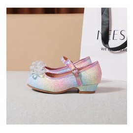Trendy Elegant Gradient Color Sequin High Heel Shoes For Girls, Lightweight Non Slip Soft Bottom Dress Shoes For Performance Party, Spring And Autumn