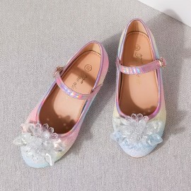 Trendy Elegant Gradient Color Sequin High Heel Shoes For Girls, Lightweight Non Slip Soft Bottom Dress Shoes For Performance Party, Spring And Autumn