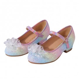 Trendy Elegant Gradient Color Sequin High Heel Shoes For Girls, Lightweight Non Slip Soft Bottom Dress Shoes For Performance Party, Spring And Autumn