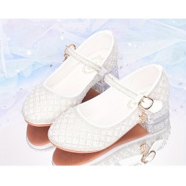 Trendy Elegant Rhinestone High Heel Shoes For Girls, Lightweight Breathable Non Slip Dress Shoes For Performance Party, All Seasons