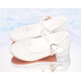 Trendy Elegant Rhinestone High Heel Shoes For Girls, Lightweight Breathable Non Slip Dress Shoes For Performance Party, All Seasons