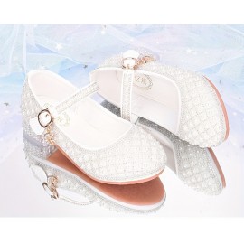 Trendy Elegant Rhinestone High Heel Shoes For Girls, Lightweight Breathable Non Slip Dress Shoes For Performance Party, All Seasons