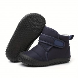 Girl's Snow Boots, Warm Fleece Cozy Non-slip Ankle Boots Plush Comfy Outdoor Hiking Shoes Lined Trekking Shoes, Winter