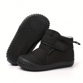 Girl's Snow Boots, Warm Fleece Cozy Non-slip Ankle Boots Plush Comfy Outdoor Hiking Shoes Lined Trekking Shoes, Winter