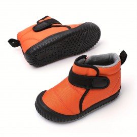 Girl's Snow Boots, Warm Fleece Cozy Non-slip Ankle Boots Plush Comfy Outdoor Hiking Shoes Lined Trekking Shoes, Winter