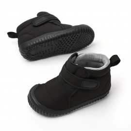 Girl's Snow Boots, Warm Fleece Cozy Non-slip Ankle Boots Plush Comfy Outdoor Hiking Shoes Lined Trekking Shoes, Winter
