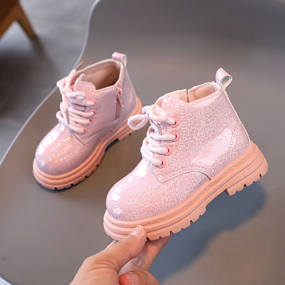 Trendy Cool Boots With Zipper For Girls, Wear-resistant Non-slip Boots For All Seasons