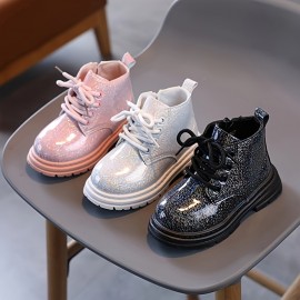 Trendy Cool Boots With Zipper For Girls, Wear-resistant Non-slip Boots For All Seasons