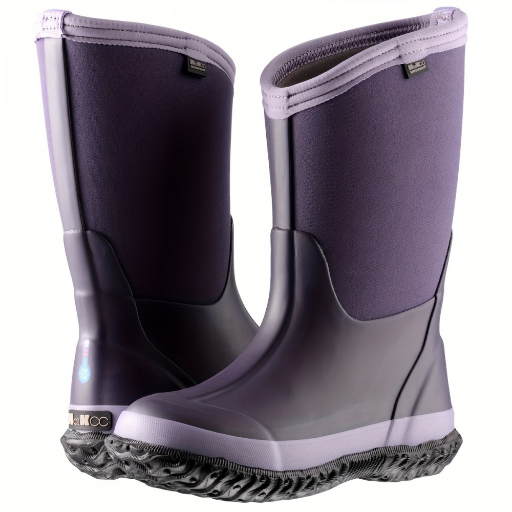 Unisex Kid's Solid Colour Waterproof Rain Boots, Comfy Non Slip Durable Water Shoes For Boy's & Girl's Outdoor Activities