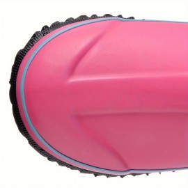Unisex Kid's Solid Colour Waterproof Rain Boots, Comfy Non Slip Durable Water Shoes For Boy's & Girl's Outdoor Activities