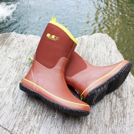 Simple And Versatile Rain Boots For Boys And Girls, Outdoor Waterproof And Breathable High Boots, Wading Shoes Along The River.