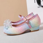 Trendy Elegant Gradient Color Sequin High Heel Shoes For Girls, Lightweight Non Slip Soft Bottom Dress Shoes For Performance Party, Spring And Autumn