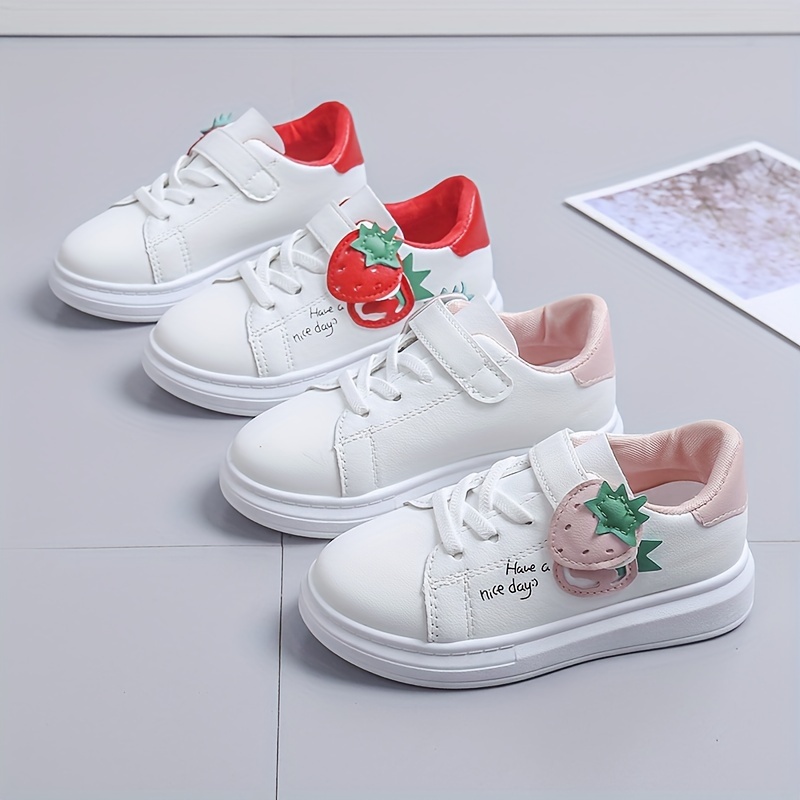 girls solid skate shoes comfy non slip style sneakers for workout activities details 0