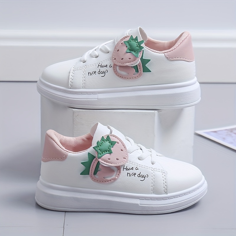 girls solid skate shoes comfy non slip style sneakers for workout activities details 1
