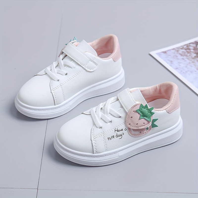 girls solid skate shoes comfy non slip style sneakers for workout activities details 2