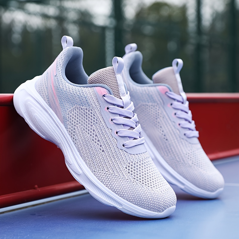 casual comfortable low top woven shoes for girls breathable sport shoes for walking running training details 0