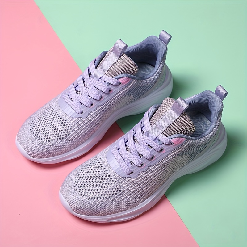 casual comfortable low top woven shoes for girls breathable sport shoes for walking running training details 1