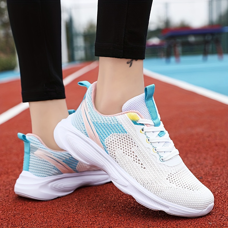 casual comfortable low top woven shoes for girls breathable sport shoes for walking running training details 3