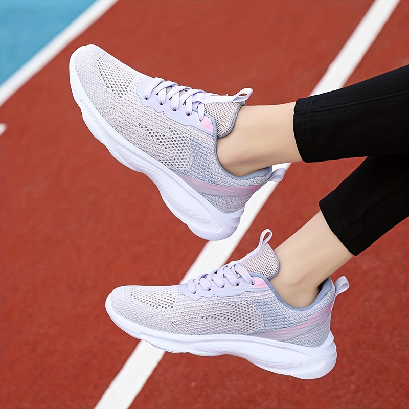 casual comfortable low top woven shoes for girls breathable sport shoes for walking running training details 4