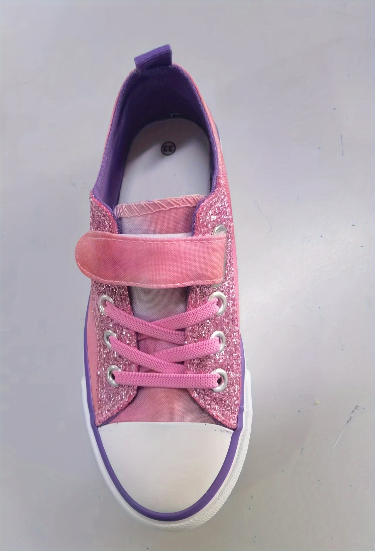 girls lightweight comfortable sneakers with trendy color sequins walking shoes for outdoor party travel spring and summer details 8