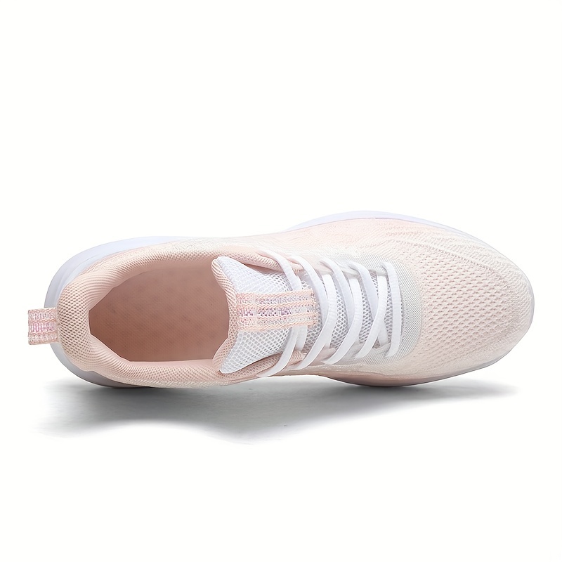 casual breathable mesh sneakers for girls teenager comfortable anti slip lace up low top sneakers for outdoor running walking hiking details 1