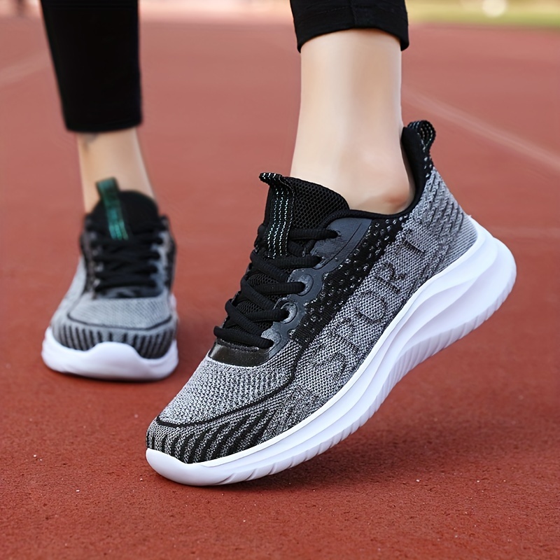 casual breathable mesh sneakers for girls teenager comfortable anti slip lace up low top sneakers for outdoor running walking hiking details 4