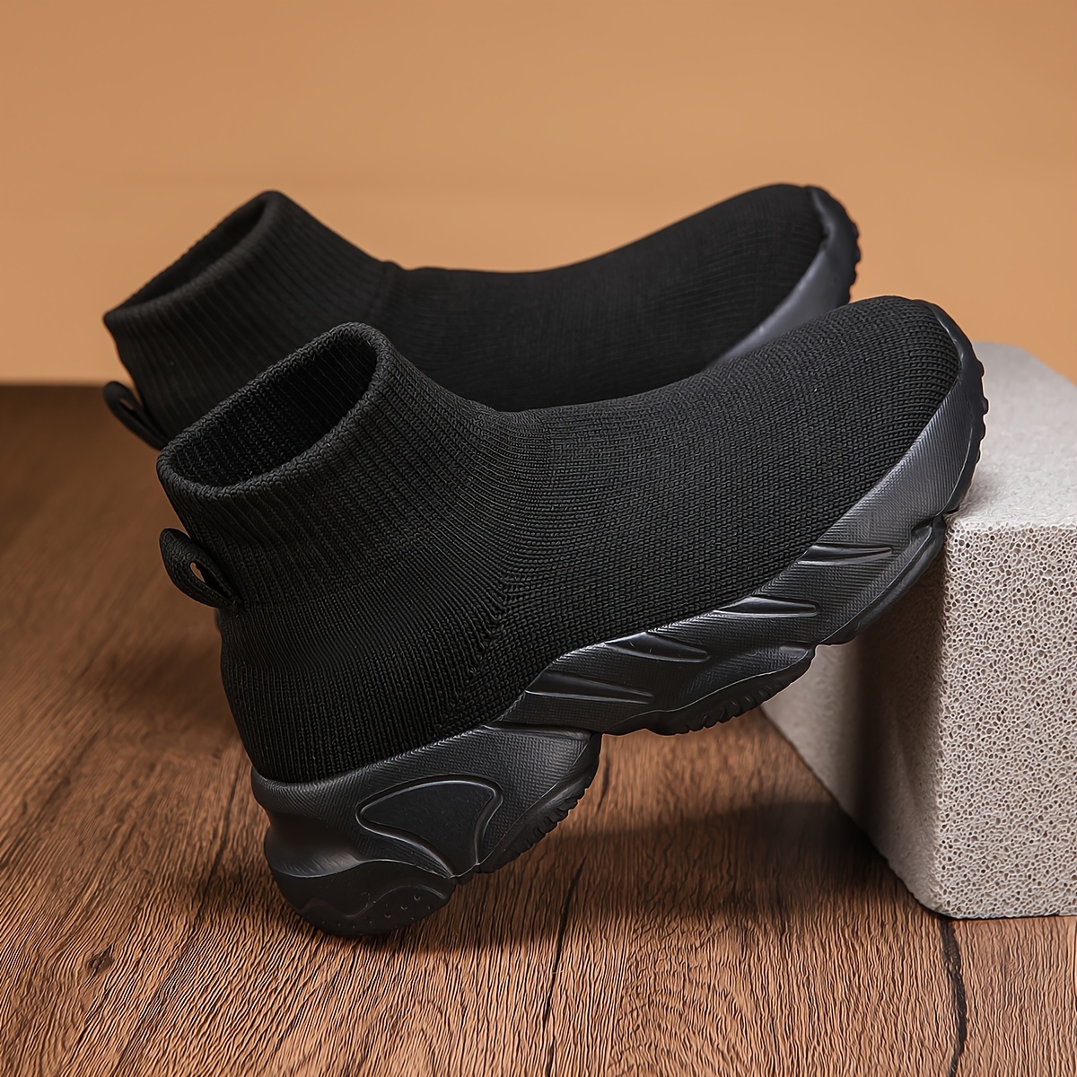 casual breathable woven sneakers for girls kids teenager lightweight anti slip high top slip on sneakers for indoor outdoor details 1