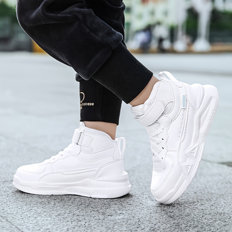 casual high top skateboard shoes with for girls lightweight anti slip sneakers for indoor outdoor details 0