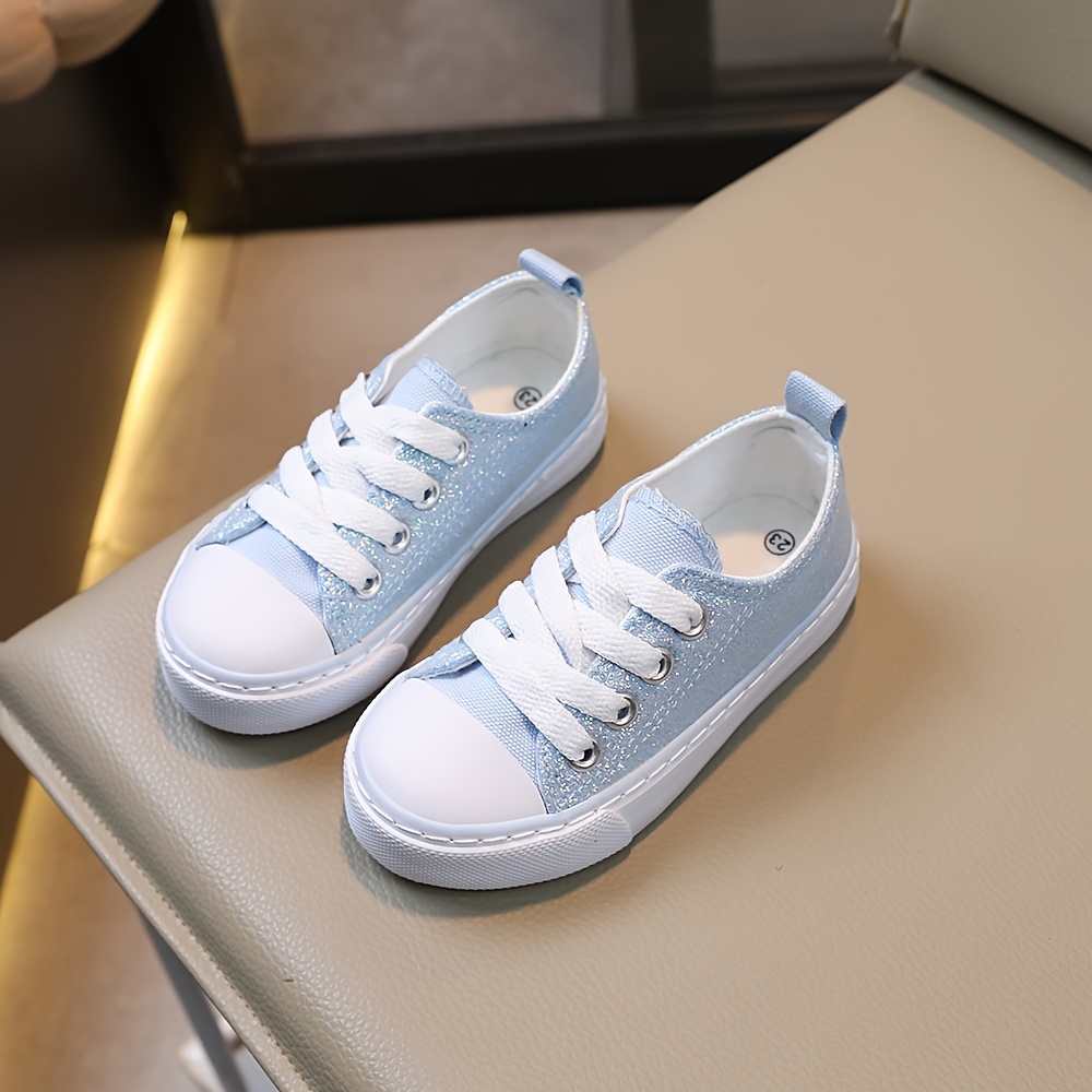girls trendy breathable canvas skate shoes with assorted colors outdoor low top anti slip flat walking sneakers details 15