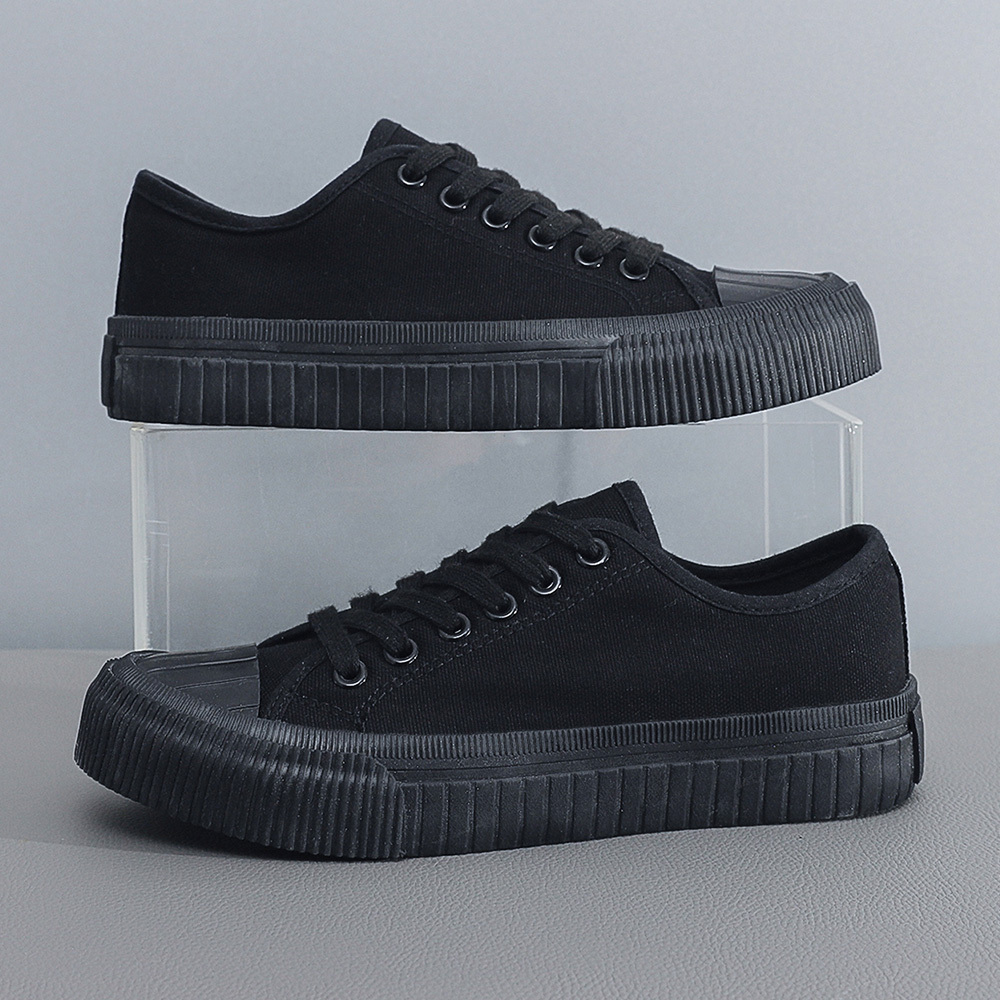 unisex canvas sneakers low top lace up rubber soles breathable cartoon pattern suitable 14 and up daily casual wear details 2