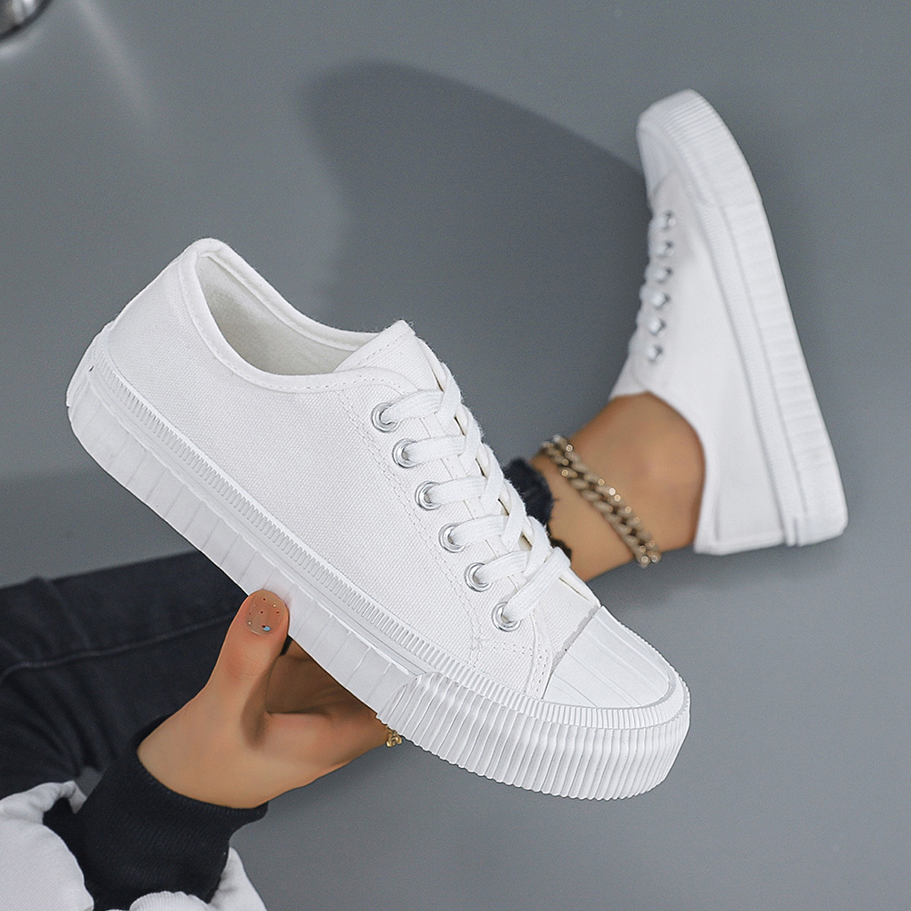 unisex canvas sneakers low top lace up rubber soles breathable cartoon pattern suitable 14 and up daily casual wear details 7