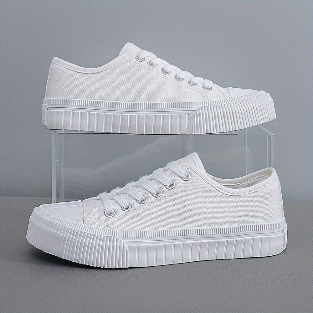 unisex canvas sneakers low top lace up rubber soles breathable cartoon pattern suitable 14 and up daily casual wear details 8