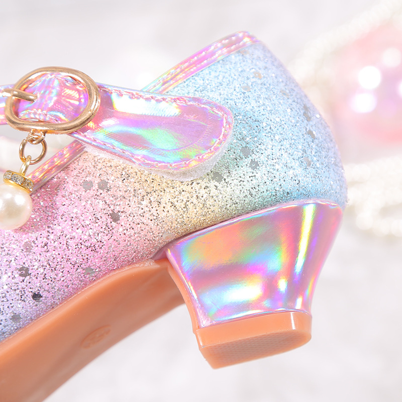 trendy cute sequin high heel shoes for girls lightweight non slip dress shoes for performance party details 17