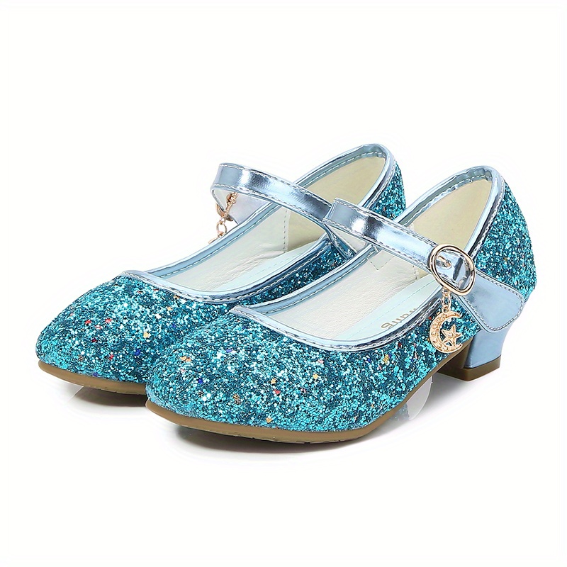 kids teenagers girls low heel shoes sequins princess dress shoes for party spring and summer details 13