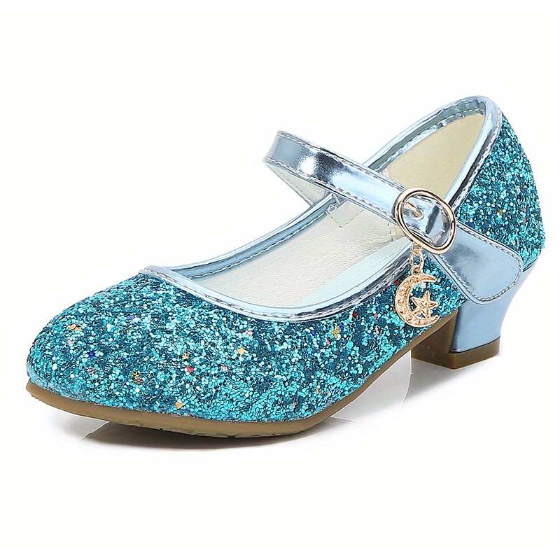 kids teenagers girls low heel shoes sequins princess dress shoes for party spring and summer details 15