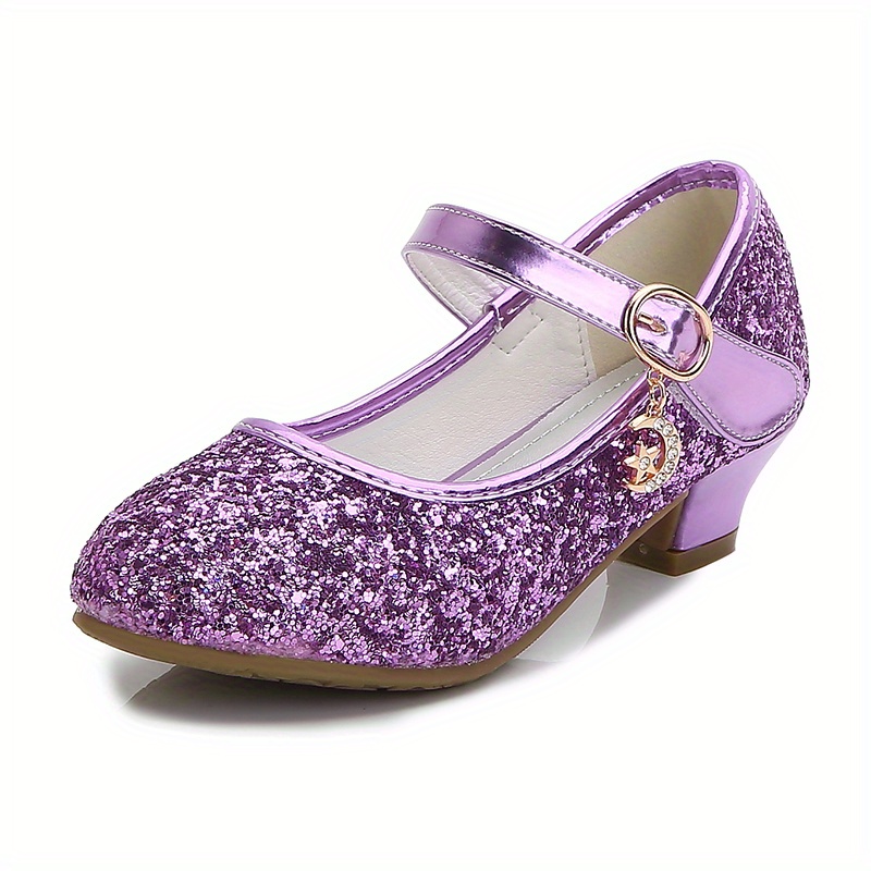 kids teenagers girls low heel shoes sequins princess dress shoes for party spring and summer details 16