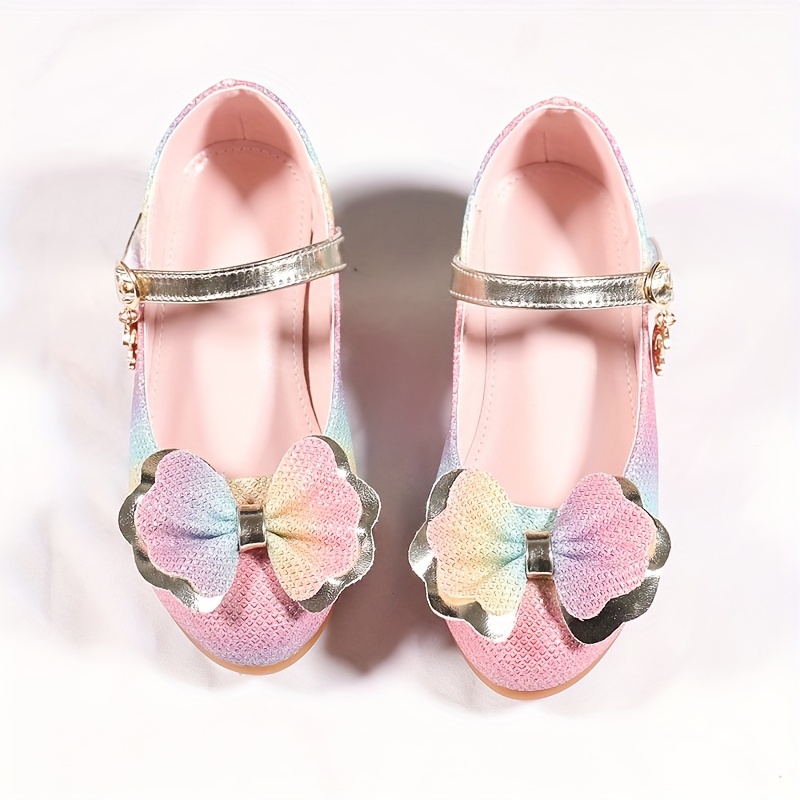 trendy cute bowknot high heel shoes for girls lightweight non slip soft bottom dress shoes for vacation wedding party details 1