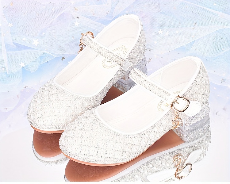 trendy elegant rhinestone high heel shoes for girls lightweight breathable non slip dress shoes for performance party details 3
