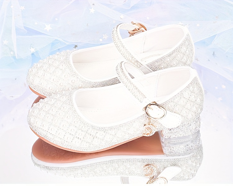 trendy elegant rhinestone high heel shoes for girls lightweight breathable non slip dress shoes for performance party details 4