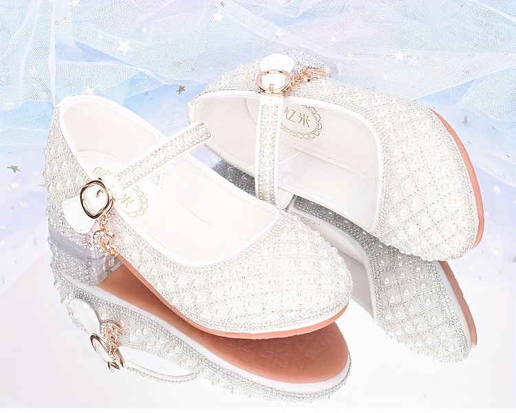 trendy elegant rhinestone high heel shoes for girls lightweight breathable non slip dress shoes for performance party details 5