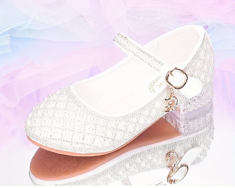 trendy elegant rhinestone high heel shoes for girls lightweight breathable non slip dress shoes for performance party details 6