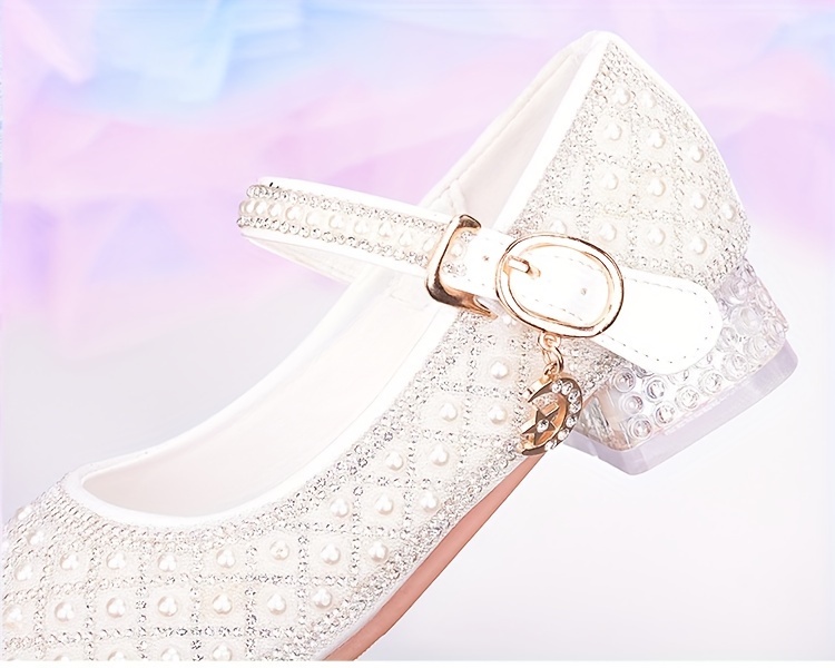 trendy elegant rhinestone high heel shoes for girls lightweight breathable non slip dress shoes for performance party details 7