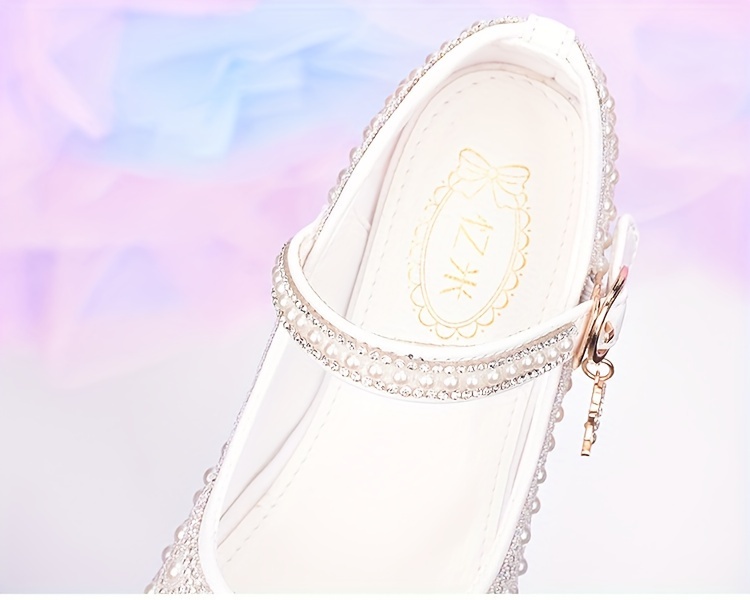 trendy elegant rhinestone high heel shoes for girls lightweight breathable non slip dress shoes for performance party details 9