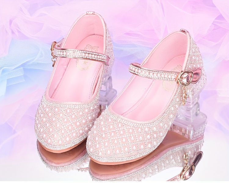 trendy elegant rhinestone high heel shoes for girls lightweight breathable non slip dress shoes for performance party details 11