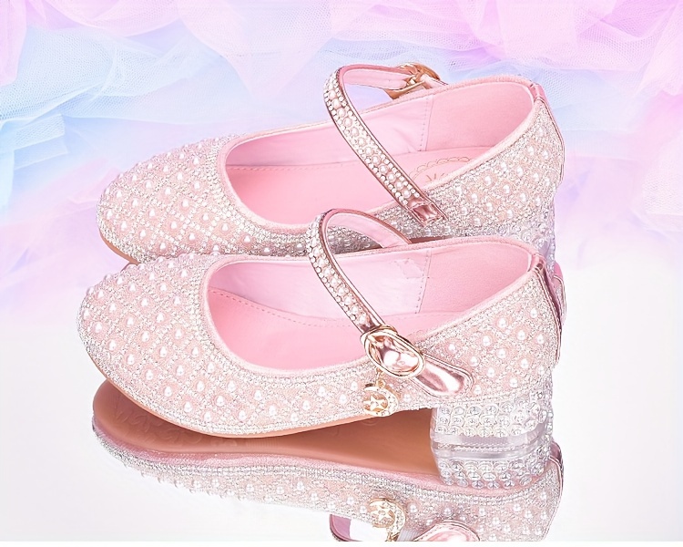 trendy elegant rhinestone high heel shoes for girls lightweight breathable non slip dress shoes for performance party details 13